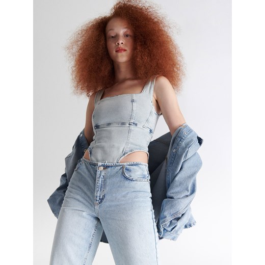 Reserved - Jeansowe body - Niebieski Reserved M okazja Reserved
