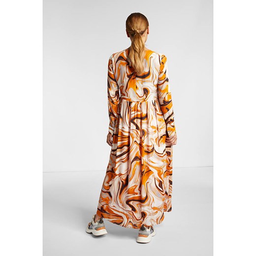 Sukienka w kolorze pomarańczowo-białym Rich & Royal 40 promocyjna cena Limango Polska