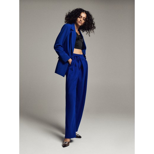 Reserved - Proste spodnie - Niebieski Reserved S okazja Reserved