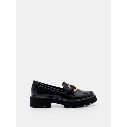 Mohito - Czarne loafersy - Czarny Mohito 40 Mohito
