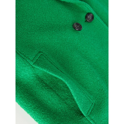 Reserved - Płaszcz z wełną - Zielony Reserved 1XL Reserved
