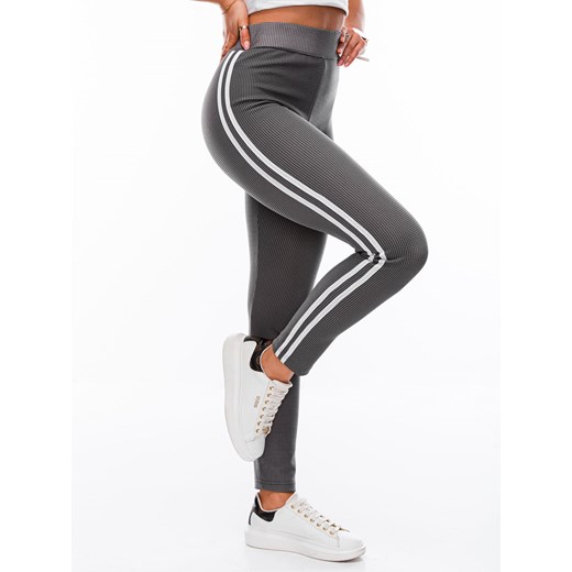 Spodnie damskie legginsy 120PLR - ciemnoszare Edoti.com L/XL Edoti