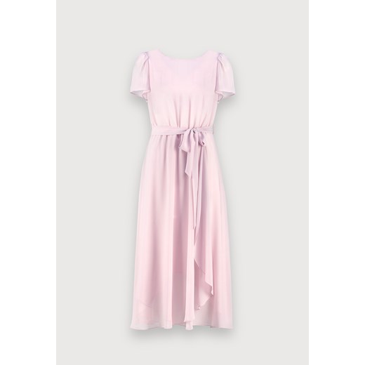 Zwiewna pudrowo różowa sukienka z wiązaniem Molton 36 Molton
