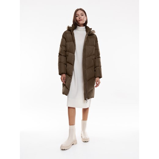 Reserved - Puchowy płaszcz - Szary Reserved 46 okazyjna cena Reserved