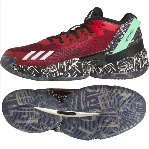 Buty do koszykówki adidas D.O.N.Issue 4 IF2162 czerwone bordowy ze sklepu ButyModne.pl w kategorii Buty sportowe męskie - zdjęcie 149182081