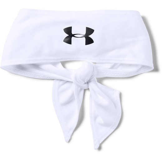 Opaska treningowa na głowę uniseks UNDER ARMOUR Unisex Tie Headband - biała Under Armour One-size Sportstylestory.com