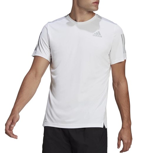 T-shirt męski biały Adidas na wiosnę z krótkim rękawem 