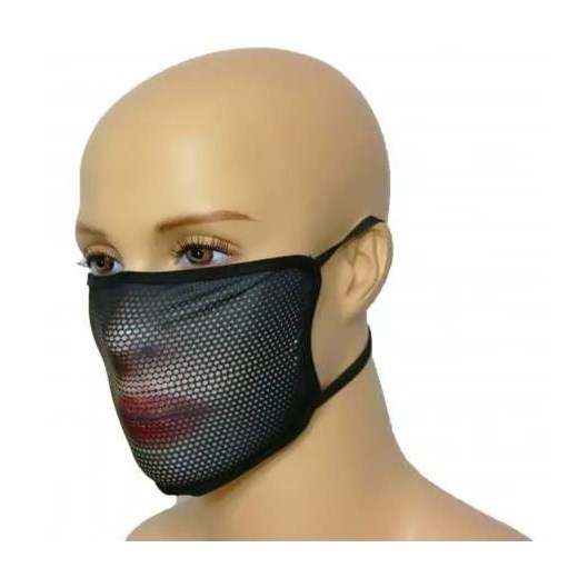 Maska na twarz z nadrukiem ZBROJOWNIA - Woman - czarna Zbrojownia  okazja ZBROJOWNIA