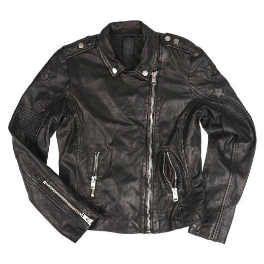 kurtka damska (ramoneska) g2gwona w20 sf lamev - glossy - black XS L Metal-shop