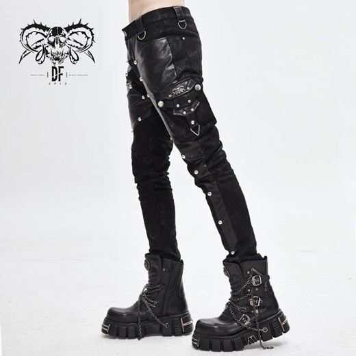 spodnie męskie devil fashion - london punk slim-fit punk S XXL Metal-shop