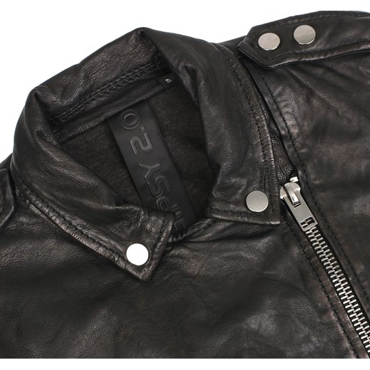kurtka damska (ramoneska) g2gwona w20 sf lamev - glossy - black XS XL Metal-shop