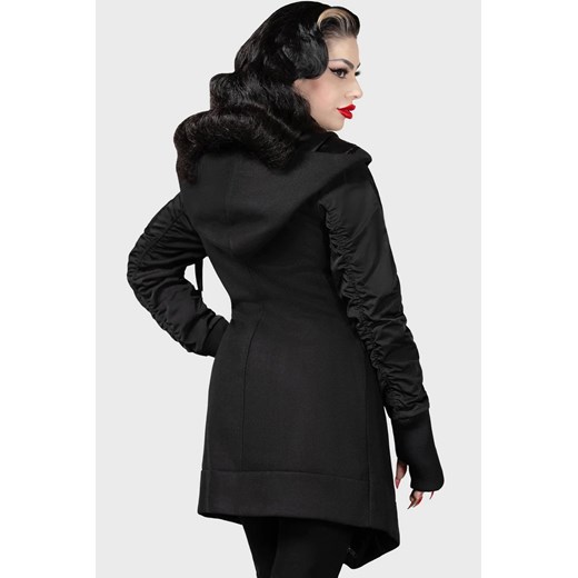 płaszcz damski killstar - hexada - black XS 3XL Metal-shop