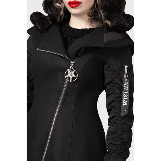 płaszcz damski killstar - hexada - black XS M Metal-shop