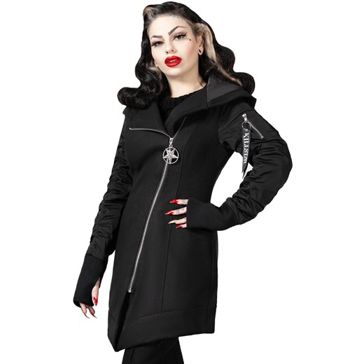 płaszcz damski killstar - hexada - black XS XL Metal-shop