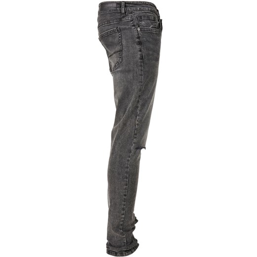 spodnie męskie urban classics - slim fit jeans - black washed 36/34 34/34 Metal-shop