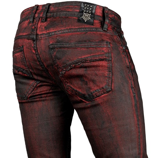 spodnie męskie (jeansy) wornstar - hellraiser crimson coated 30 30 okazyjna cena Metal-shop