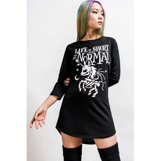 piżama damska (koszula nocna) killstar - gothicorn - czarny XS XS Metal-shop