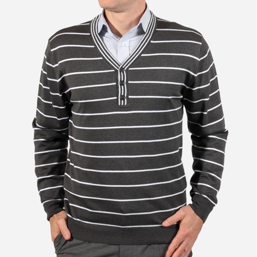 Sweter szalowy Willsoor willsoor-sklep-internetowy szary sweter