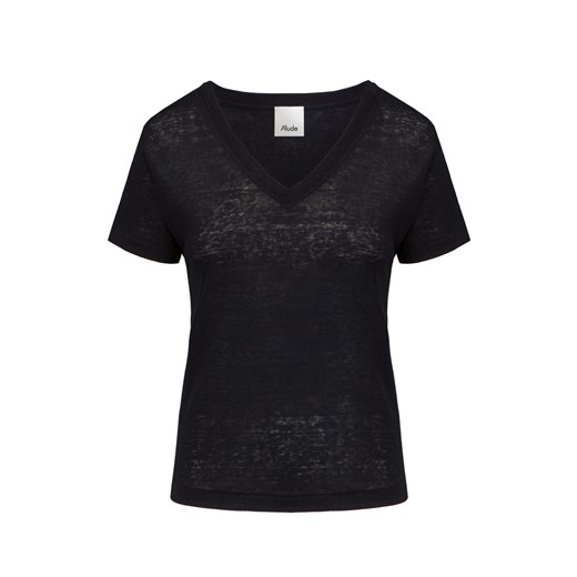 T-shirt lniany ALLUDE ze sklepu S'portofino w kategorii Bluzki damskie - zdjęcie 149343674