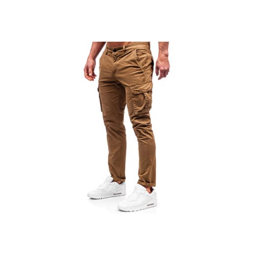 Camelowe spodnie materiałowe bojówki męskie Denley ZK7815 XL Denley