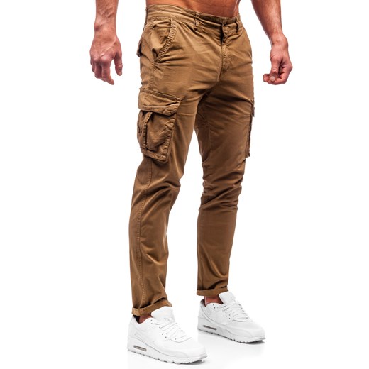 Camelowe spodnie materiałowe bojówki męskie Denley ZK7815 3XL Denley