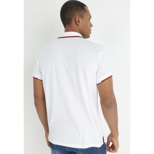 Biała Koszulka Polo z Krótkim Rękawem i Kołnierzykiem Tawni M promocyjna cena Born2be Odzież