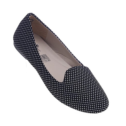 Balerinki czarne wiosenne casualowe 