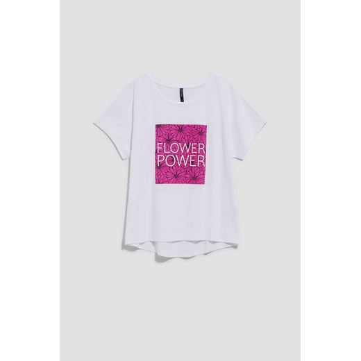 T-shirt z nadrukiem ze sklepu Moodo.pl w kategorii Bluzki damskie - zdjęcie 149409954