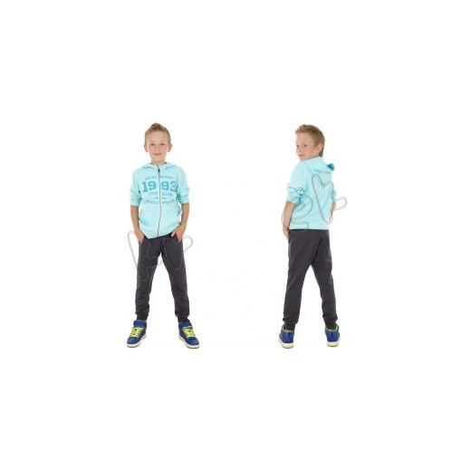 Spodnie dresowe dla chłopca 110 - 152 spd01 grafit blumore-pl mietowy dresy