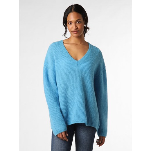 IPURI Sweter damski z dodatkiem moheru Kobiety niebieski jednolity ze sklepu vangraaf w kategorii Swetry damskie - zdjęcie 149439520