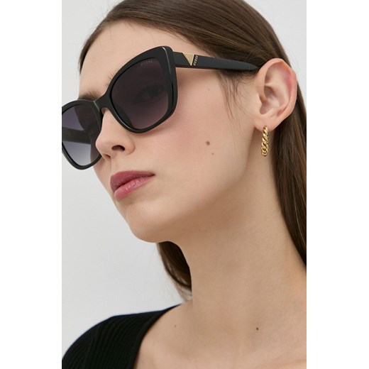 Guess okulary przeciwsłoneczne damskie kolor czarny GU7600_5501B ze sklepu ANSWEAR.com w kategorii Okulary przeciwsłoneczne damskie - zdjęcie 149442050