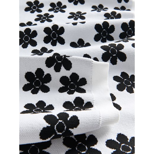Reserved - Żakardowa bluzka w kwiaty - Kremowy Reserved S Reserved