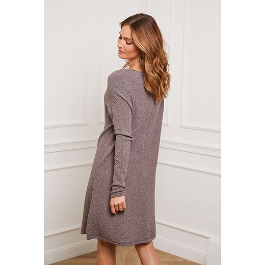 Sukienka dzianinowa "Groland" w kolorze szarobrązowym Joséfine L promocja Limango Polska