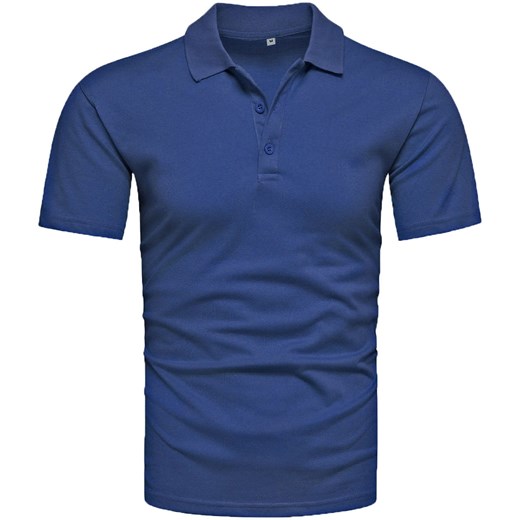 Koszulka polo męska granatowa Recea ze sklepu Recea.pl w kategorii T-shirty męskie - zdjęcie 149482834