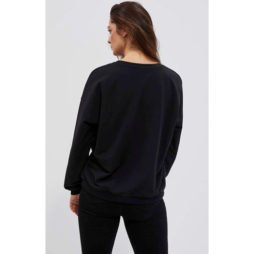 Luźna bluza w kolorze czarnym z ozdobnym napisem, Kolor czarny, Rozmiar XS, 2XL Primodo
