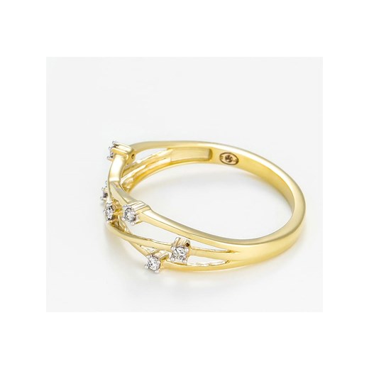 Złoty pierścionek "Jolie Constellation" z diamentami Le Diamantaire 54 okazja Limango Polska