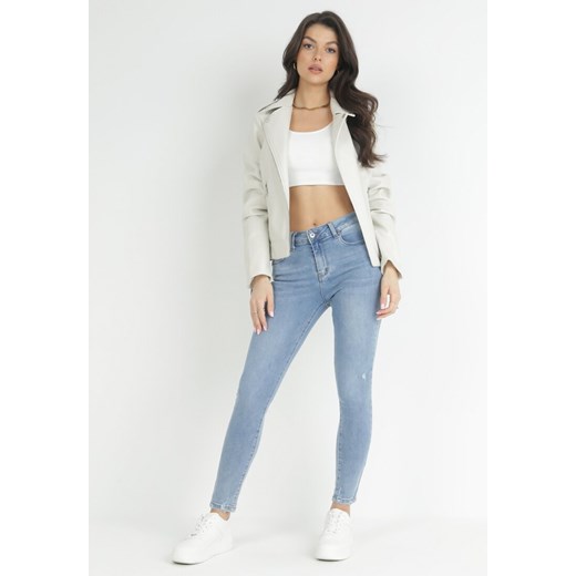Niebieskie Jeansy Skinny Push Up Oseth M Born2be Odzież promocja