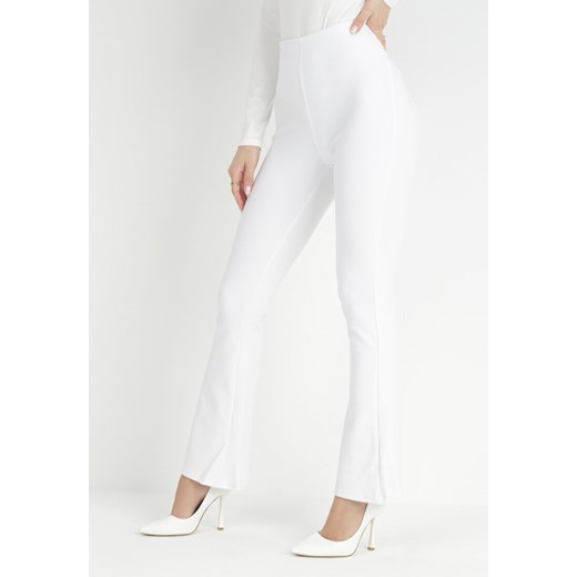 Białe Spodnie Dzwony Kostemus ze sklepu Born2be Odzież w kategorii Spodnie damskie - zdjęcie 149507781