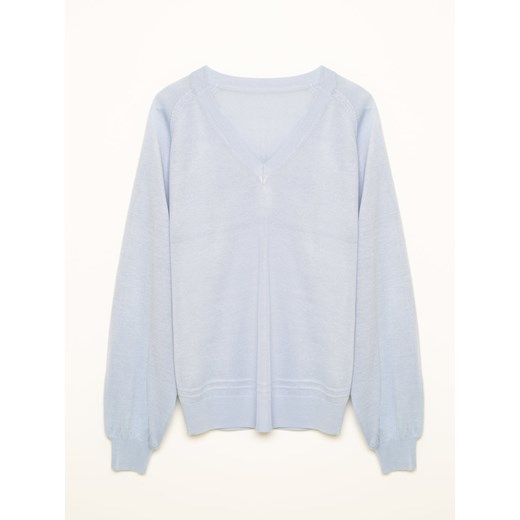 Sweter damski z wiskozy niebieski Simona 400 ze sklepu Big Star w kategorii Swetry damskie - zdjęcie 149513460