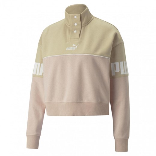 Damska bluza dresowa nierozpinana bez kaptura PUMA Power Colorblock Half-Placket Puma S Sportstylestory.com okazyjna cena
