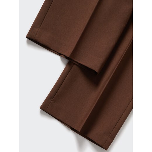 Mango Spodnie materiałowe Greta 37084377 Brązowy Regular Fit Mango 32 okazja MODIVO