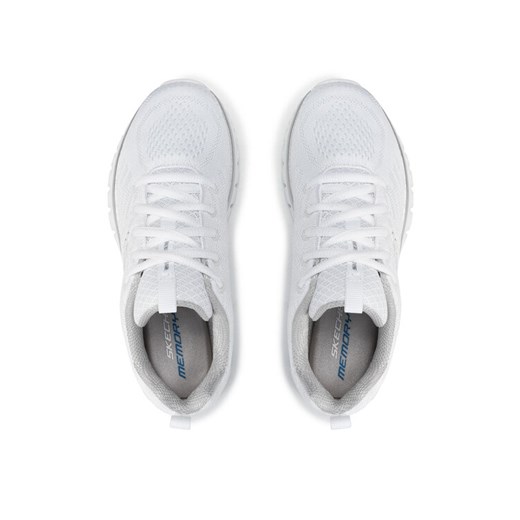 Buty sportowe damskie Skechers płaskie białe 