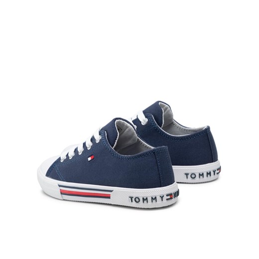 Tommy Hilfiger Trampki Low Cut Lace-Up Sneaker T3X4-30692-0890 M Granatowy Tommy Hilfiger 32 okazja MODIVO