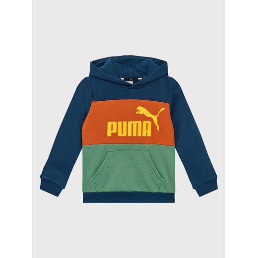 oppakken Onderzoek het Dwars zitten Puma Bluza Essentials+ Colourblock 849081 Granatowy Regular Fit MODIVO