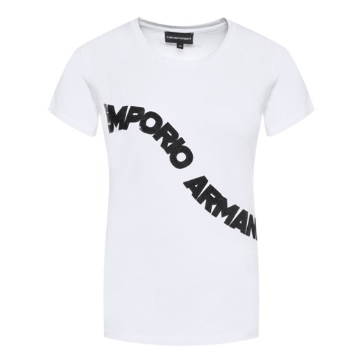 Emporio Armani T-Shirt 3H2T6F 2JQAZ 0100 Biały Regular Fit Emporio Armani 40 wyprzedaż MODIVO
