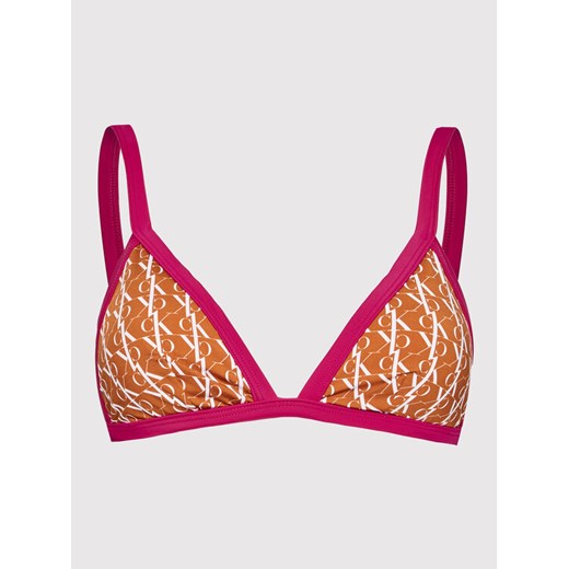 Calvin Klein Swimwear Góra od bikini Triangle KW0KW01747 Kolorowy S promocyjna cena MODIVO