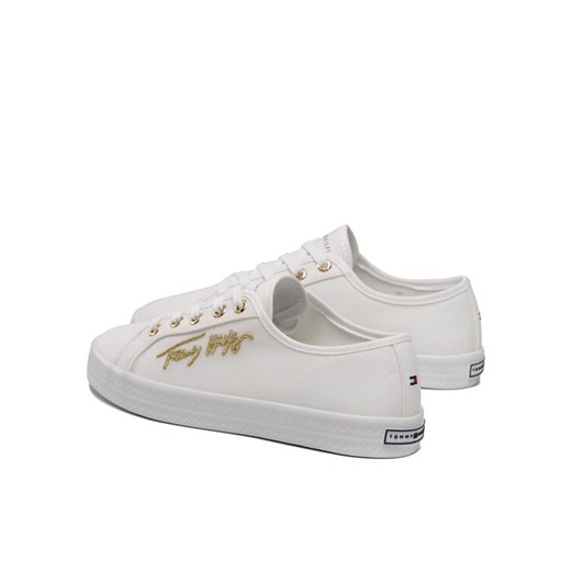 Tommy Hilfiger Tenisówki Essential Gold Th Sneaker FW0FW06122 Biały Tommy Hilfiger 41 wyprzedaż MODIVO