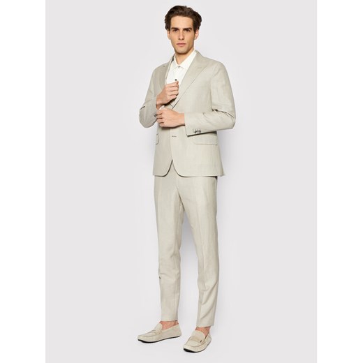 Oscar Jacobson Garnitur Faron Denz 2179 3339 Beżowy Slim Fit Oscar Jacobson 56 MODIVO okazja