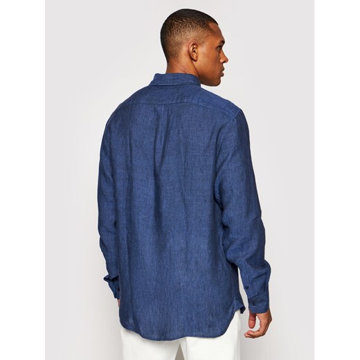 Trussardi Koszula Yarn Dyed 52C00212 Granatowy Close Fit Trussardi 40 promocja MODIVO