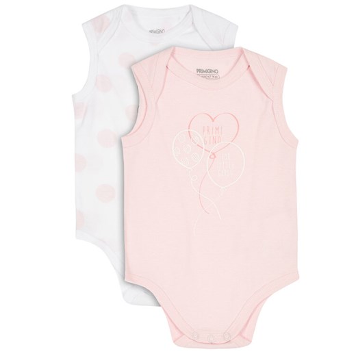 Primigi Komplet 2 par body dziecięcych Giromanica 45426711 Różowy Regular Fit Primigi 12M okazyjna cena MODIVO